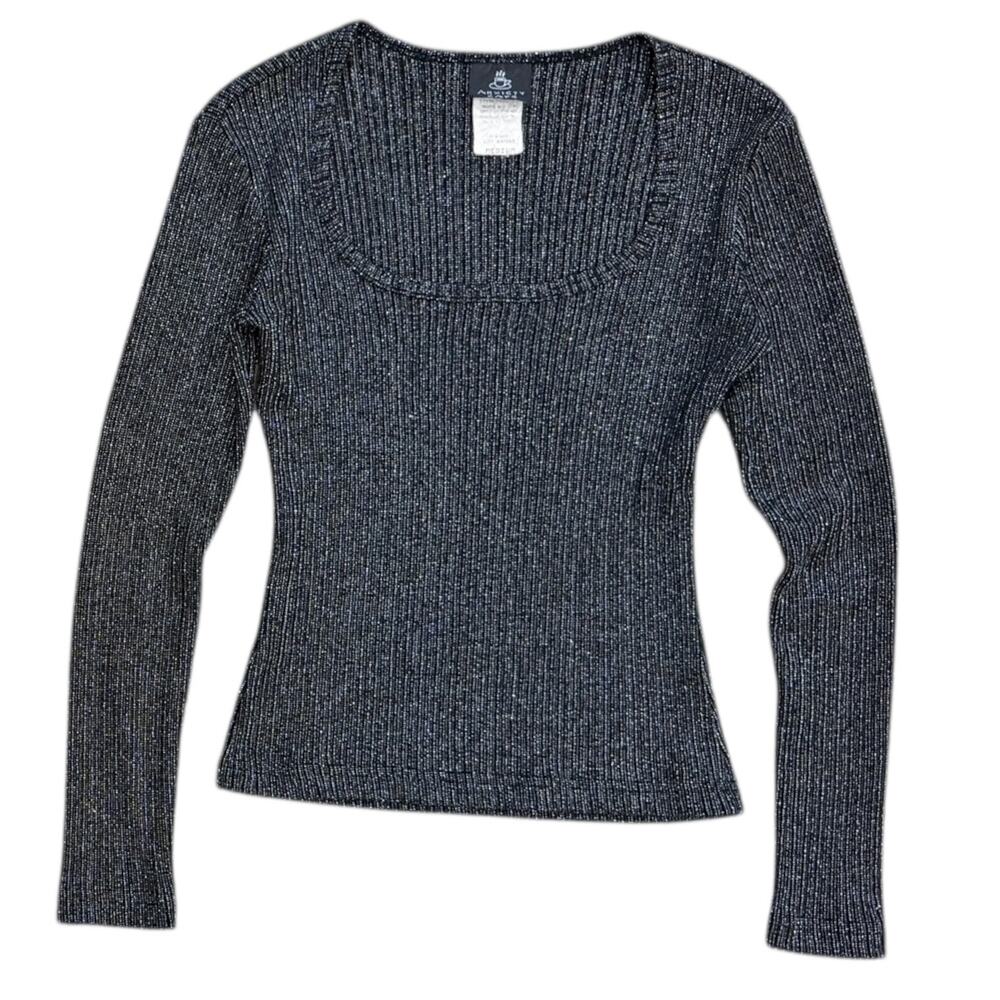 Y2K Anxiety Cafe Shimmer Top